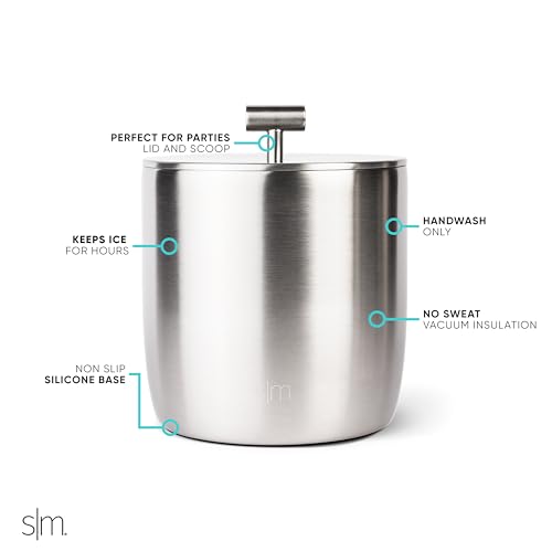 Simple Modern Vacuum Insulated Ice Bucket with Lid and Scoop