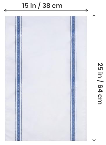 Utopia Towels Blue Dish Towels 100% Ring Spun Cotton Kitchen Towels Highly Absorbent & Reusable Cleaning Bar and Tea Towels Set