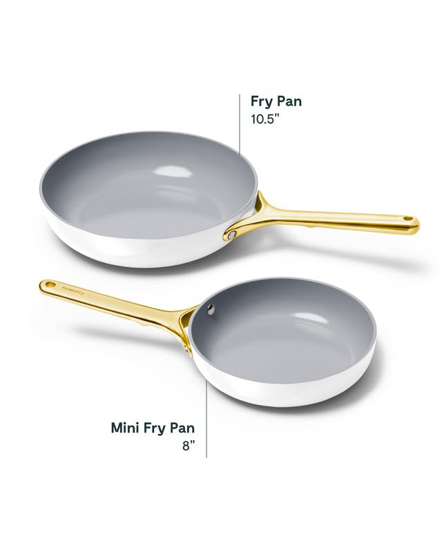 Ceramic Frying Pan (2.7 qt, 10.5") - Non Toxic Compatible with All Stovetops Gas Electric & Induction