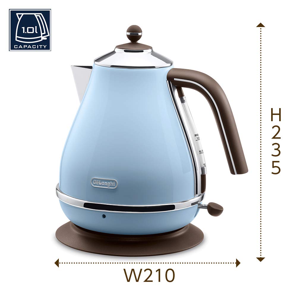 Electric kettle (1.0L) ICONA Vintage Collection KBOV1200J-AZ Azzurro Blue
