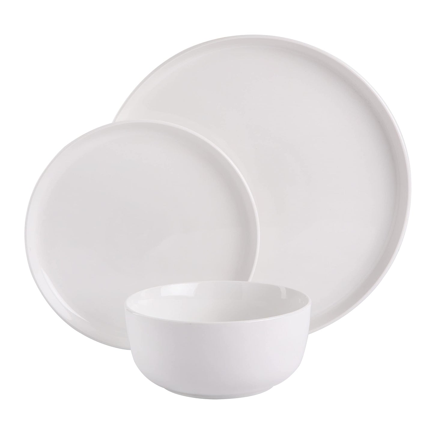 Oslo 12-Piece Porcelain Dinnerware Set White Service for 4 (12pcs)