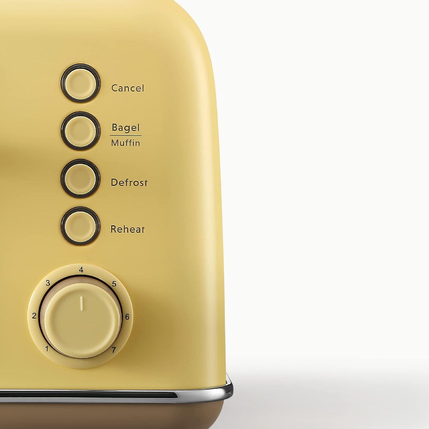 BUYDEEM DT640 4-Slice Toaster Extra Wide Slots Retro Stainless Steel with High Lift Lever