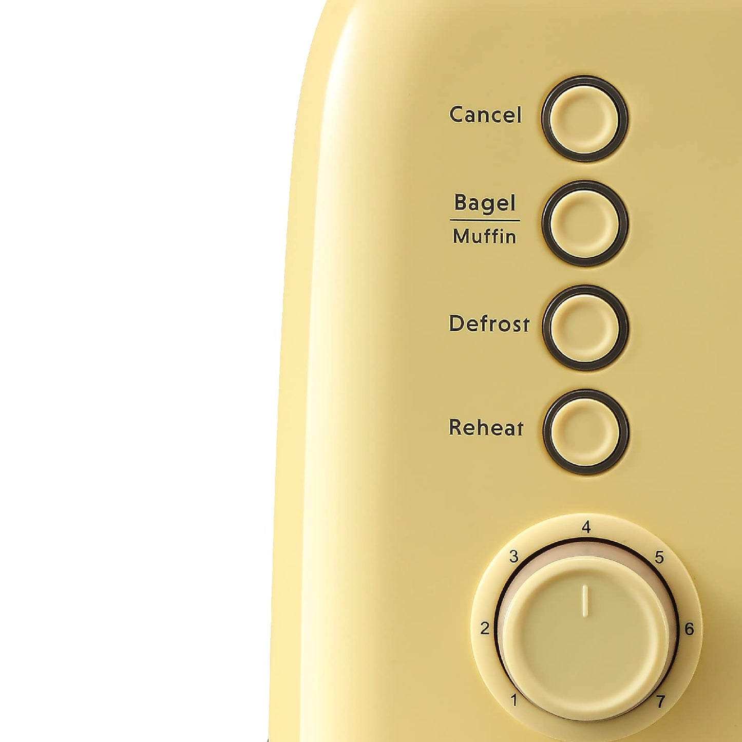 2-Slice Toaster Extra Wide Slots with High Lift Lever 7-Shade Settings Mellow Yellow