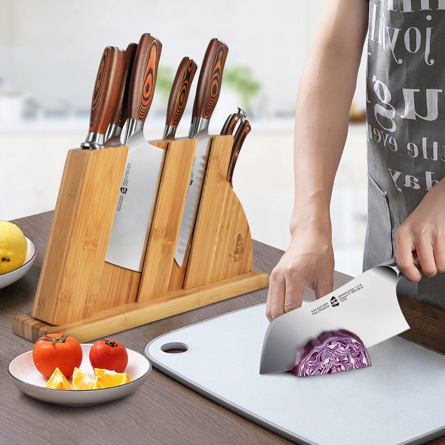 8-pcs Kitchen Knife Set - Forged German X50CrMoV15 Steel