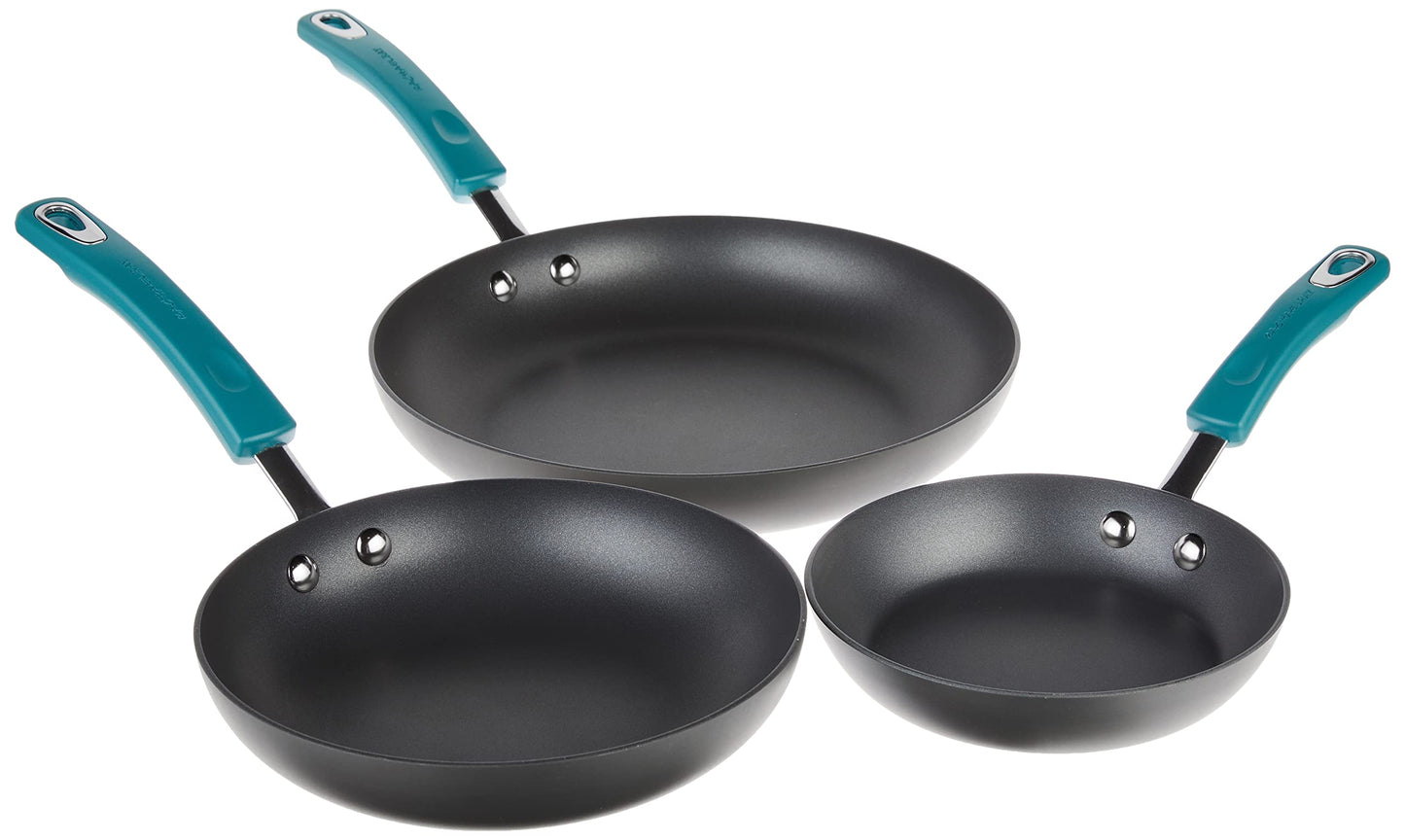 Classic Brights Hard Anodized Nonstick Cookware Pots and Pans Set 15 Piece