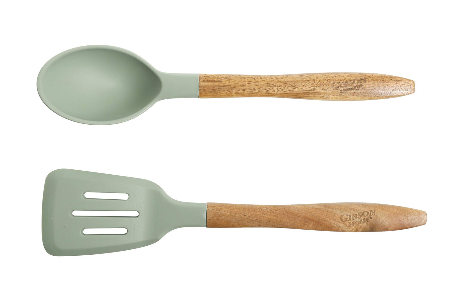 Gibson Home Plaza Café Forged Aluminum Healthy PFA-Free Ceramic Pots and Pans Cookware Set, 7-Piece Set, Mint Green