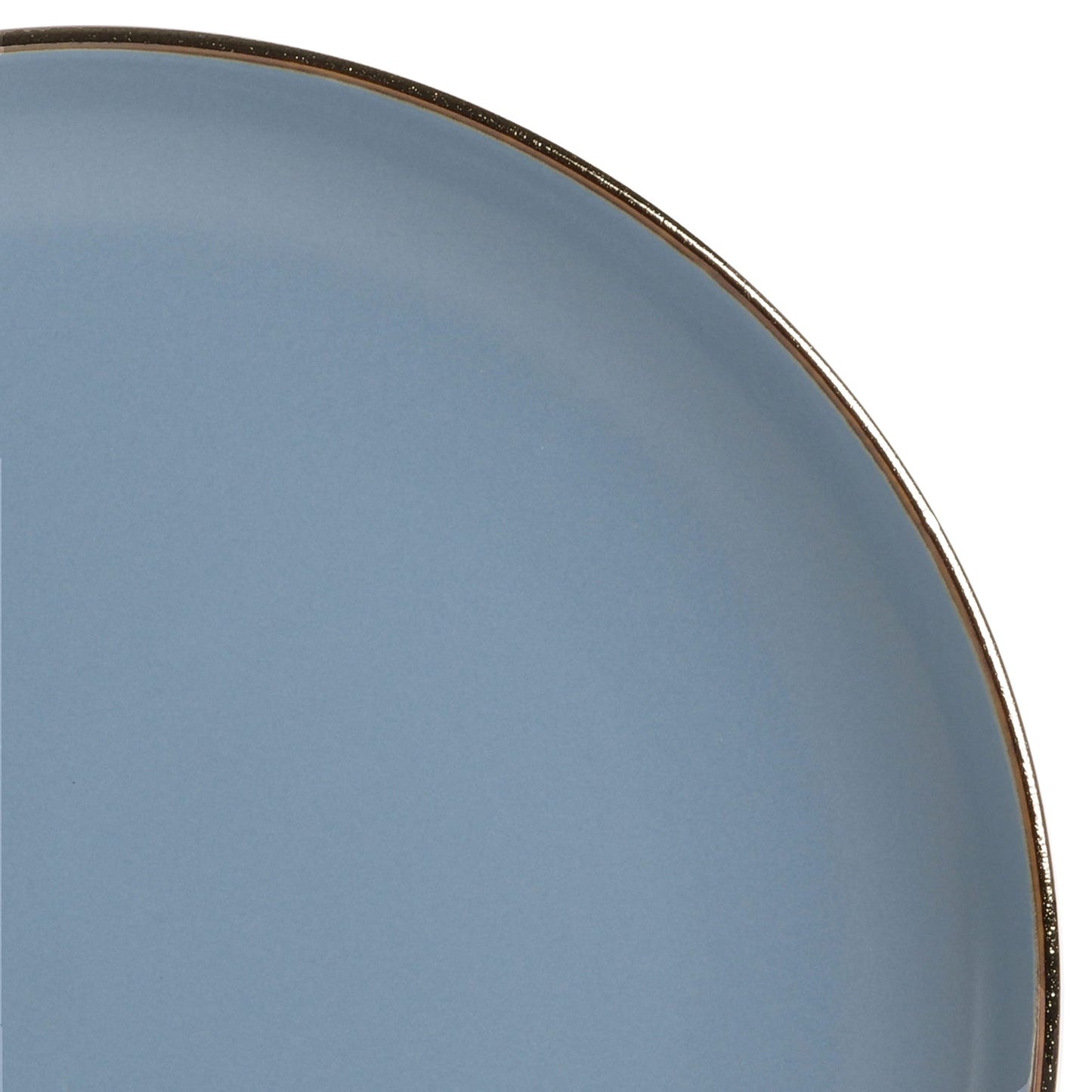 Rockaway Round Stoneware Dinnerware Service Set (16pcs) Matte Blue