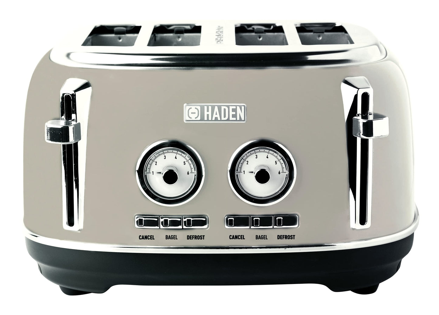 4 Slice Wide Slot Stainless Steel Toaster Adjustable Browning Control