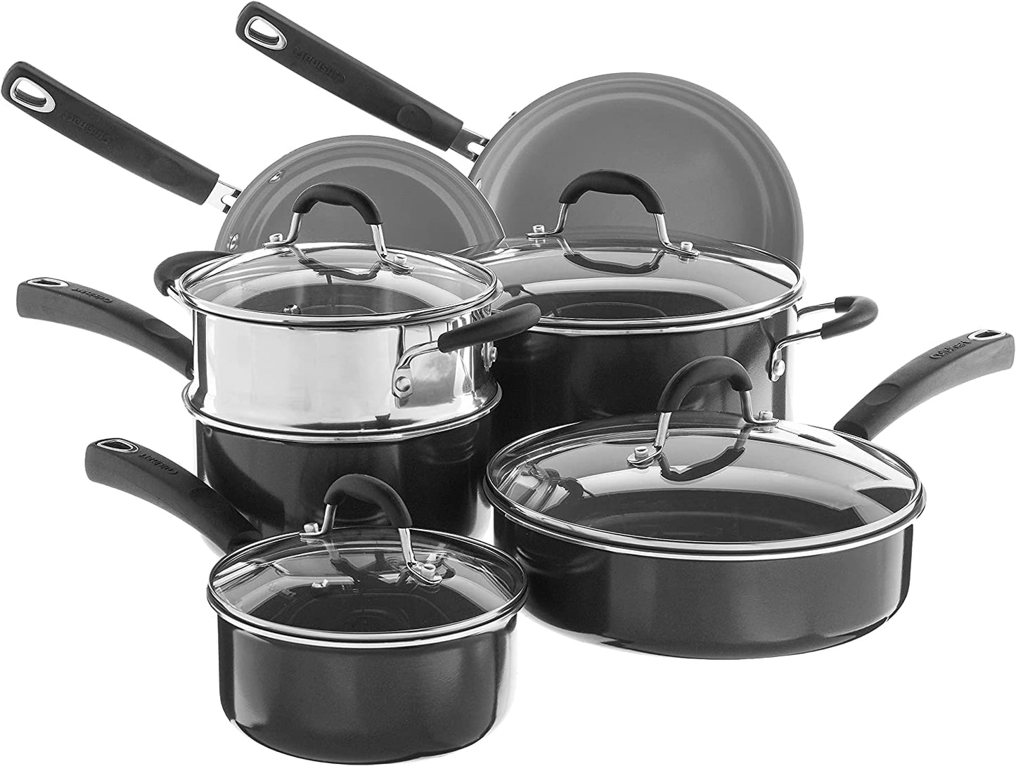 11-Piece Nonstick Cookware Set, Ceramica XT, Black, 733-30H