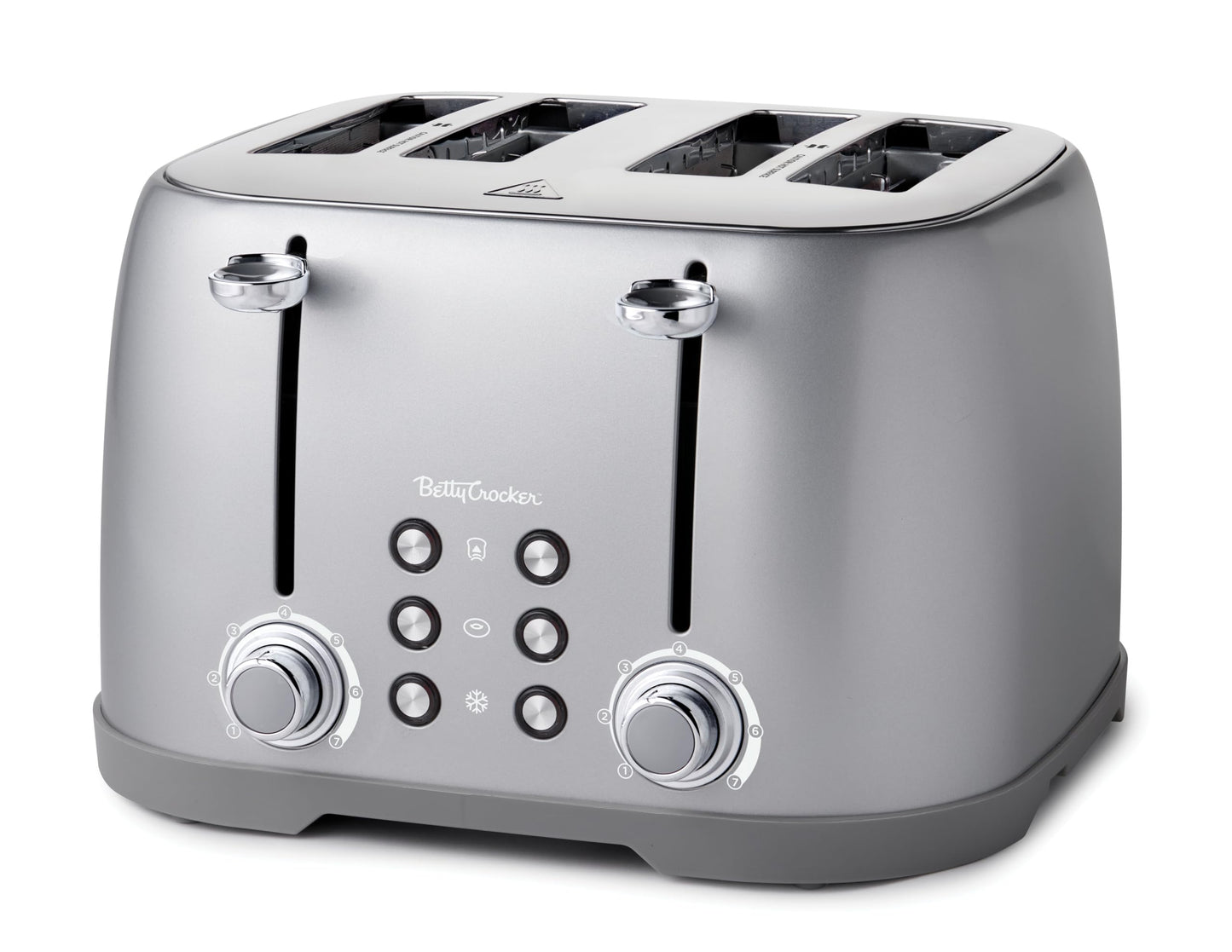 Betty Crocker 4-Slice Multi-Function Toaster, Toaster 4 Slice with Extra Wide Slots for Thick Bread