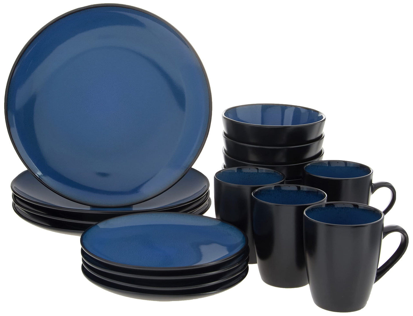 Soho Lounge Round Reactive Glaze Stoneware Dinnerware Set Soho Round