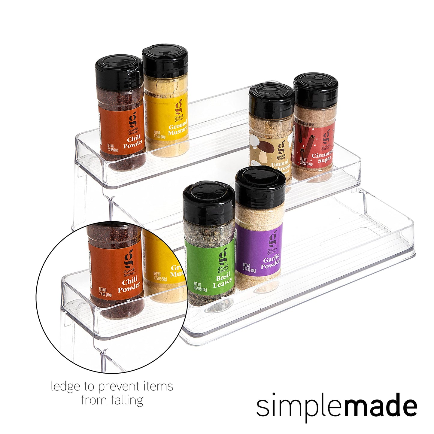 3-Tier Spice Rack Organizer - Versatile Storage Shelf for Kitchen, Bathroom