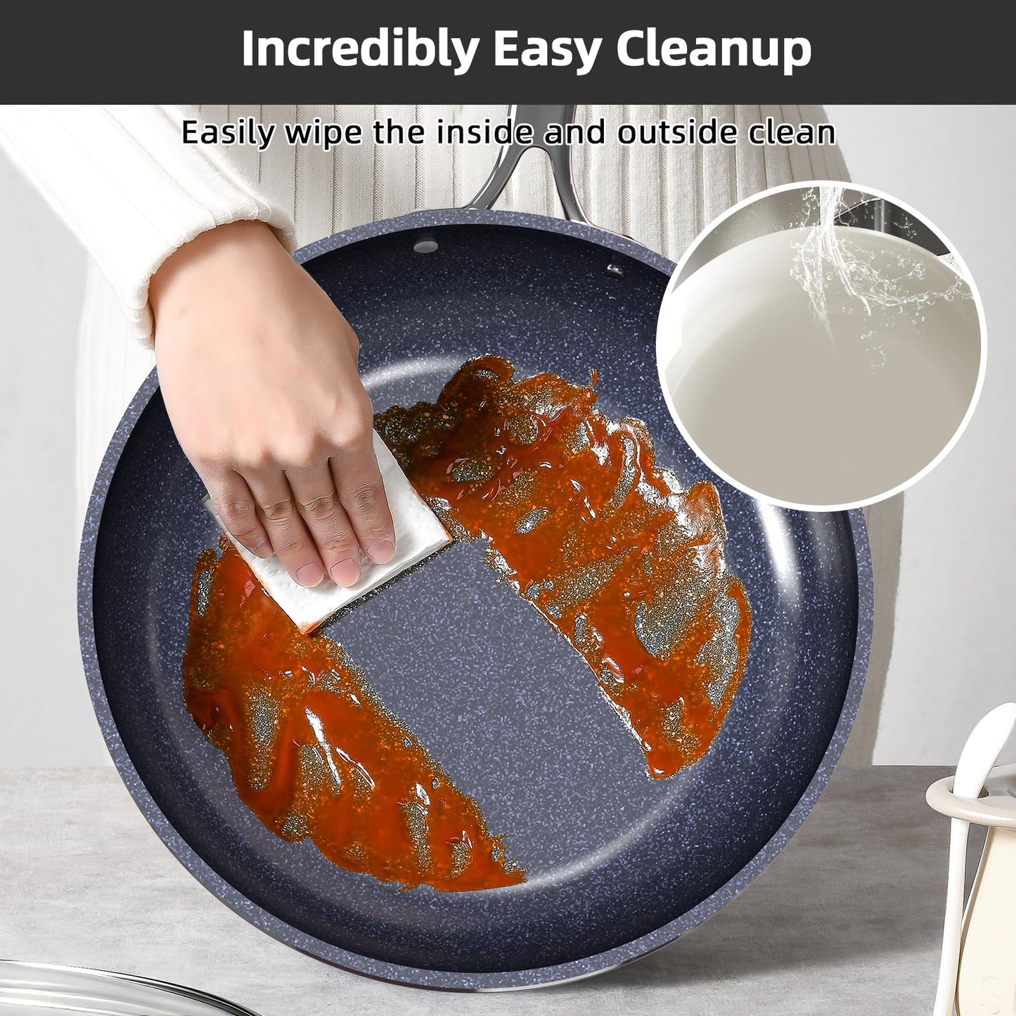 Lux 13pc Forged Lightweight Cookware Set PFAS Free, Healthy G10 Duralon Ceramic Coating