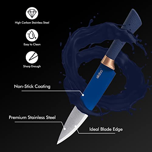 Kitchen Knife Set - 16 Pieces Stainless Steel Knives, Rose Gold Handle