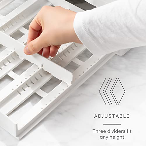 SpiceStack Adjustable Spice Rack Organizer, Pull-Down 24-Bottle Seasonings and Spices Holder for Kitchen Cabinet and Pantry Organization with 104 Included Labels