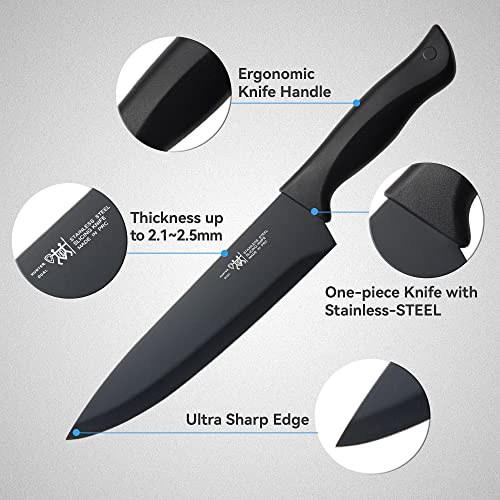 Knife Sets for Kitchen with Block 15 Pcs Kitchen Knife Set