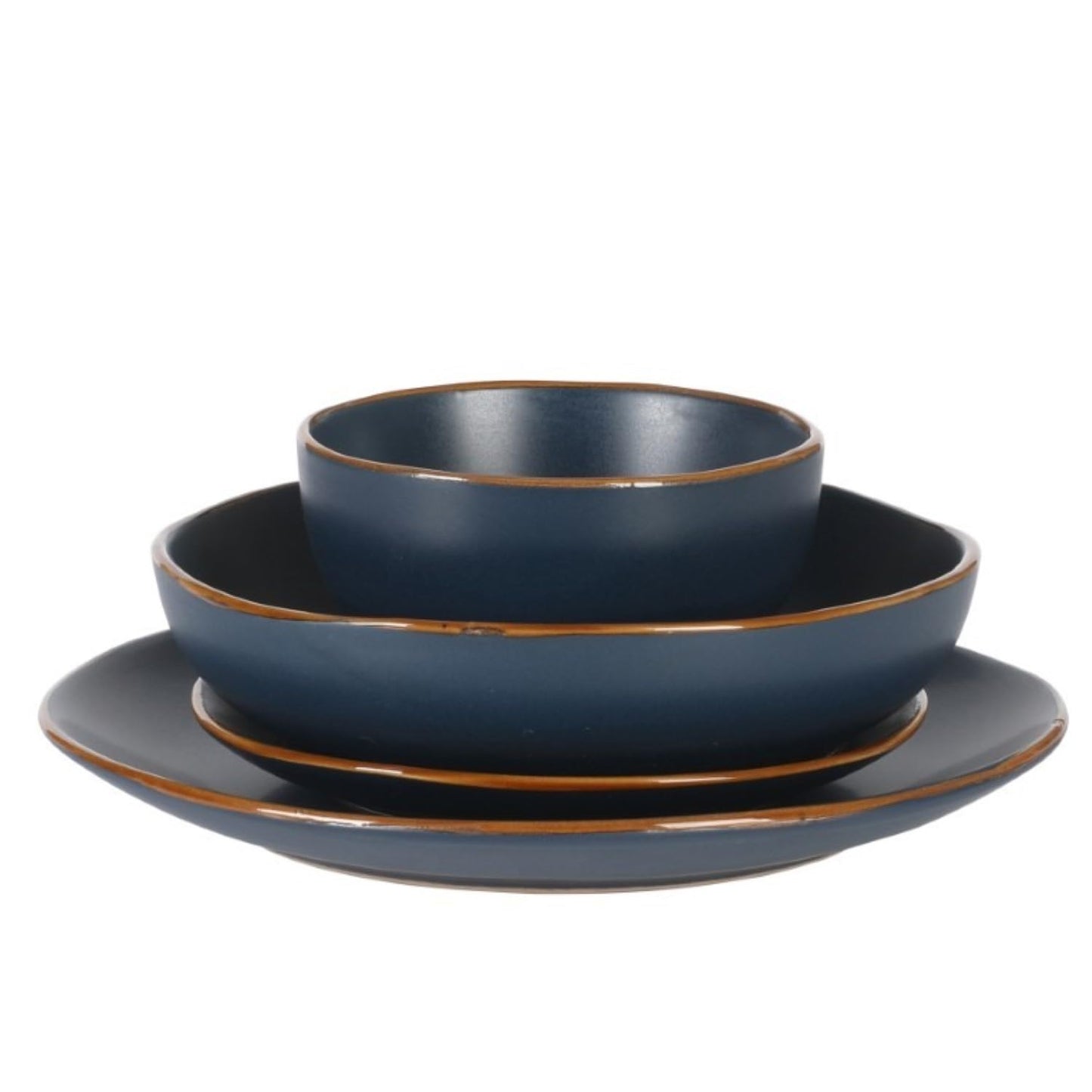 Home Hazeltine 16 Piece Plates Stoneware Ceramic Dinnerware Set