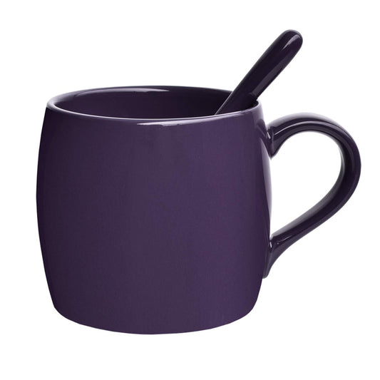 Ceramic Coffee Mug with Spoon Dishwasher and Microwave Safe, 14 oz, 1 Pack