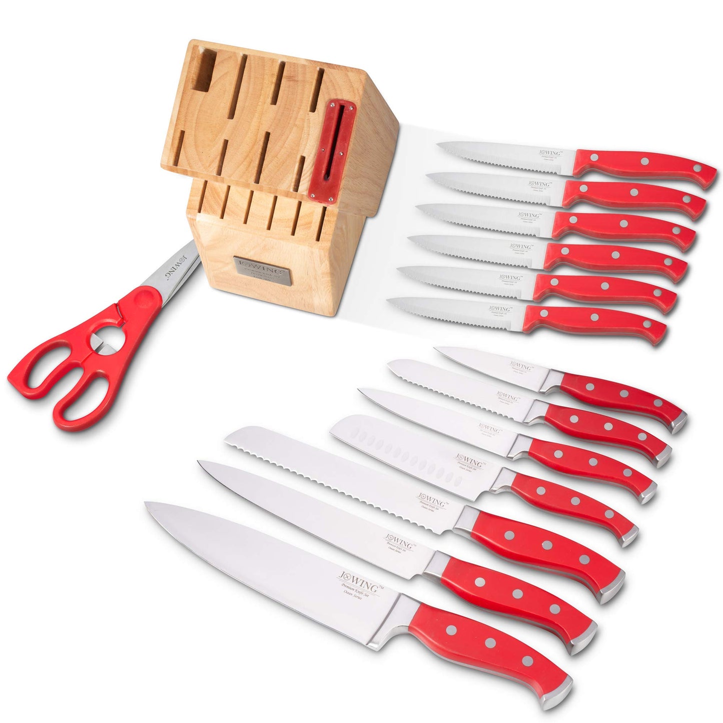 15-Piece German High Carbon Stainless Steel Kitchen Knife Set