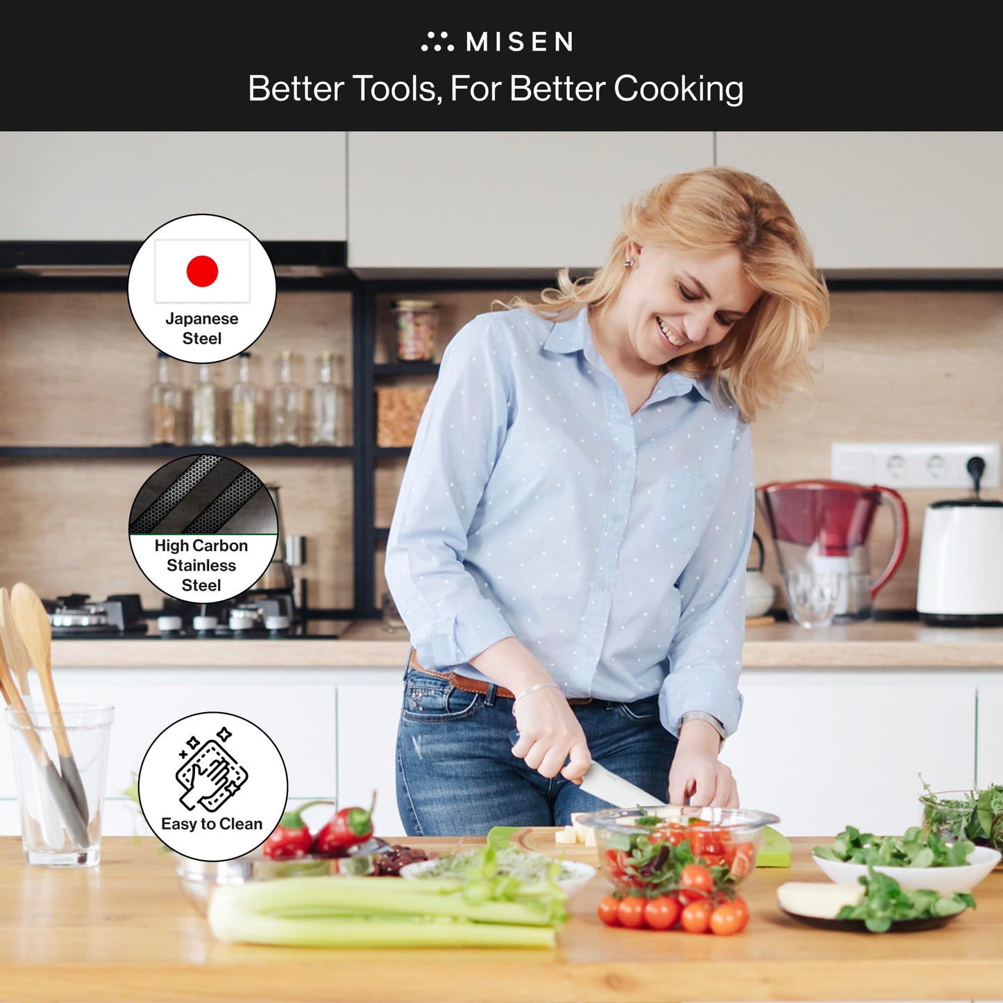 High Carbon Stainless Steel Kitchen Knife for Chopping and Slicing 5.5 ins