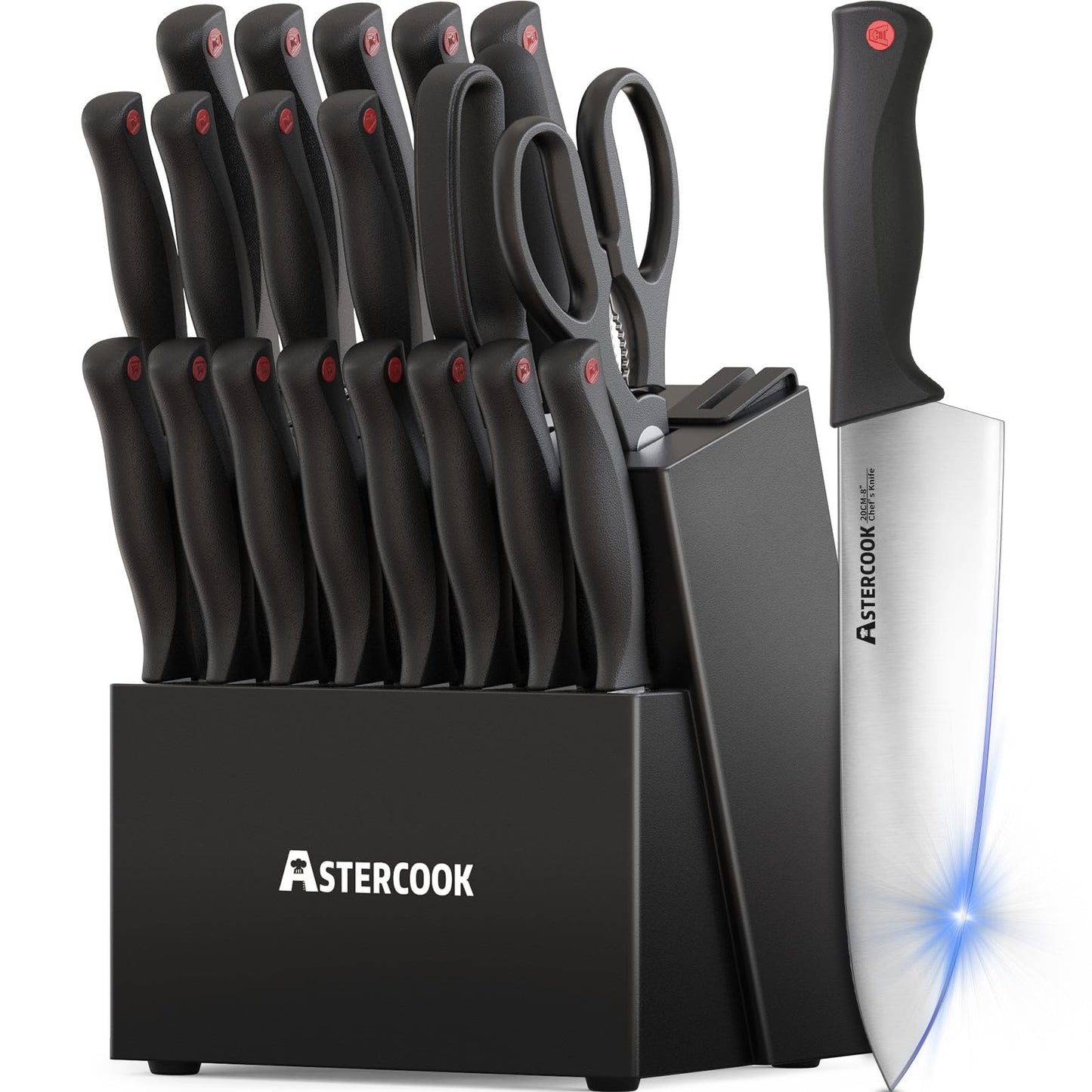 Knife Set 21 Pieces Knife Sets for Kitchen with Block