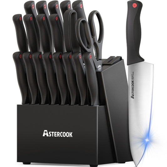 Knife Set 21 Pieces Knife Sets for Kitchen with Block
