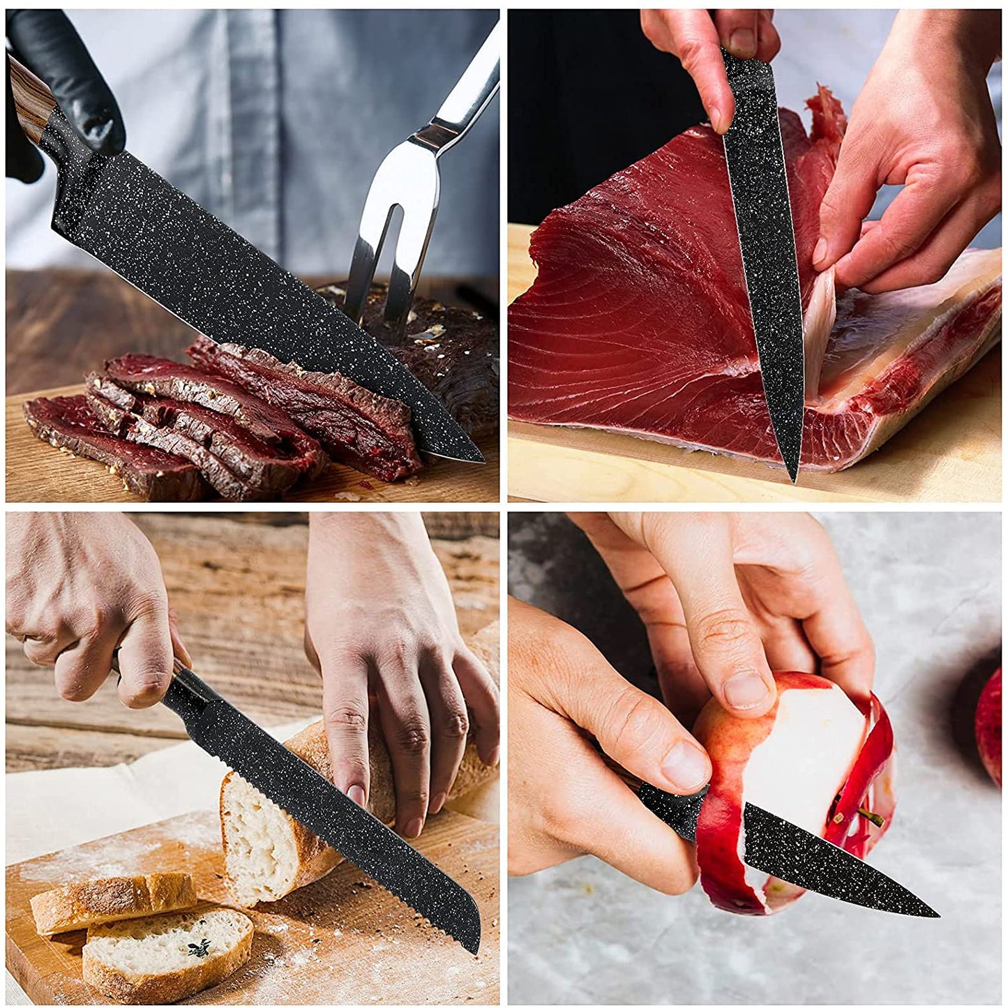 Knife Set,12-Piece Kitchen Knife Set Stainless Steel Knife Sets