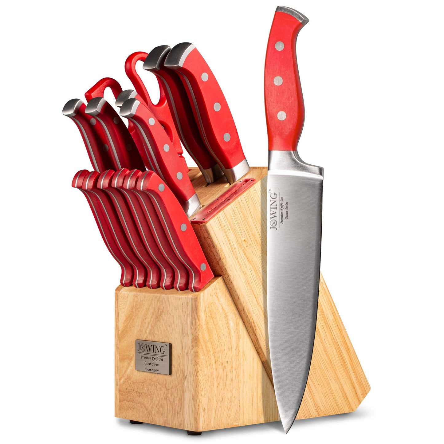 15-Piece German High Carbon Stainless Steel Kitchen Knife Set