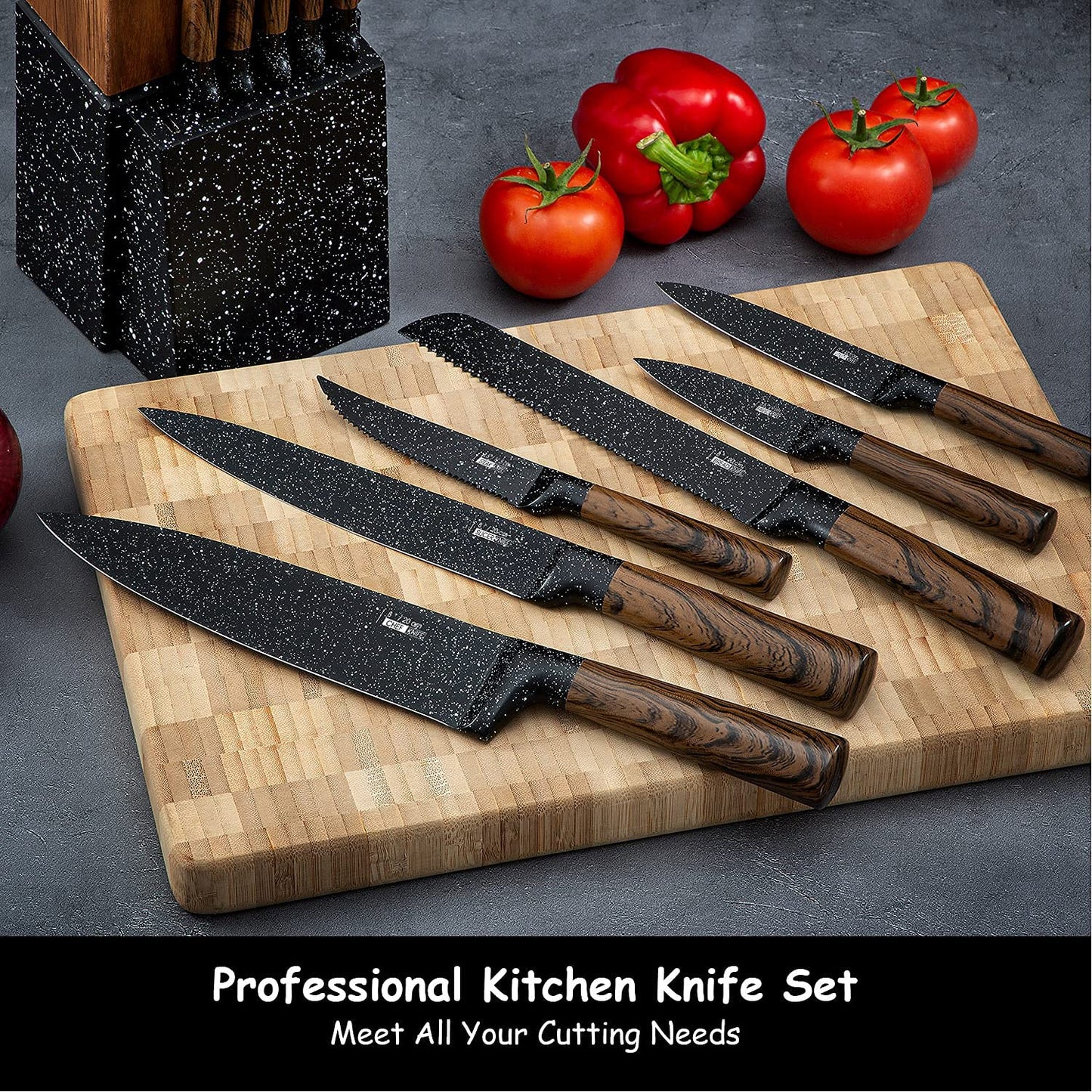 Knife Set,12-Piece Kitchen Knife Set Stainless Steel Knife Sets